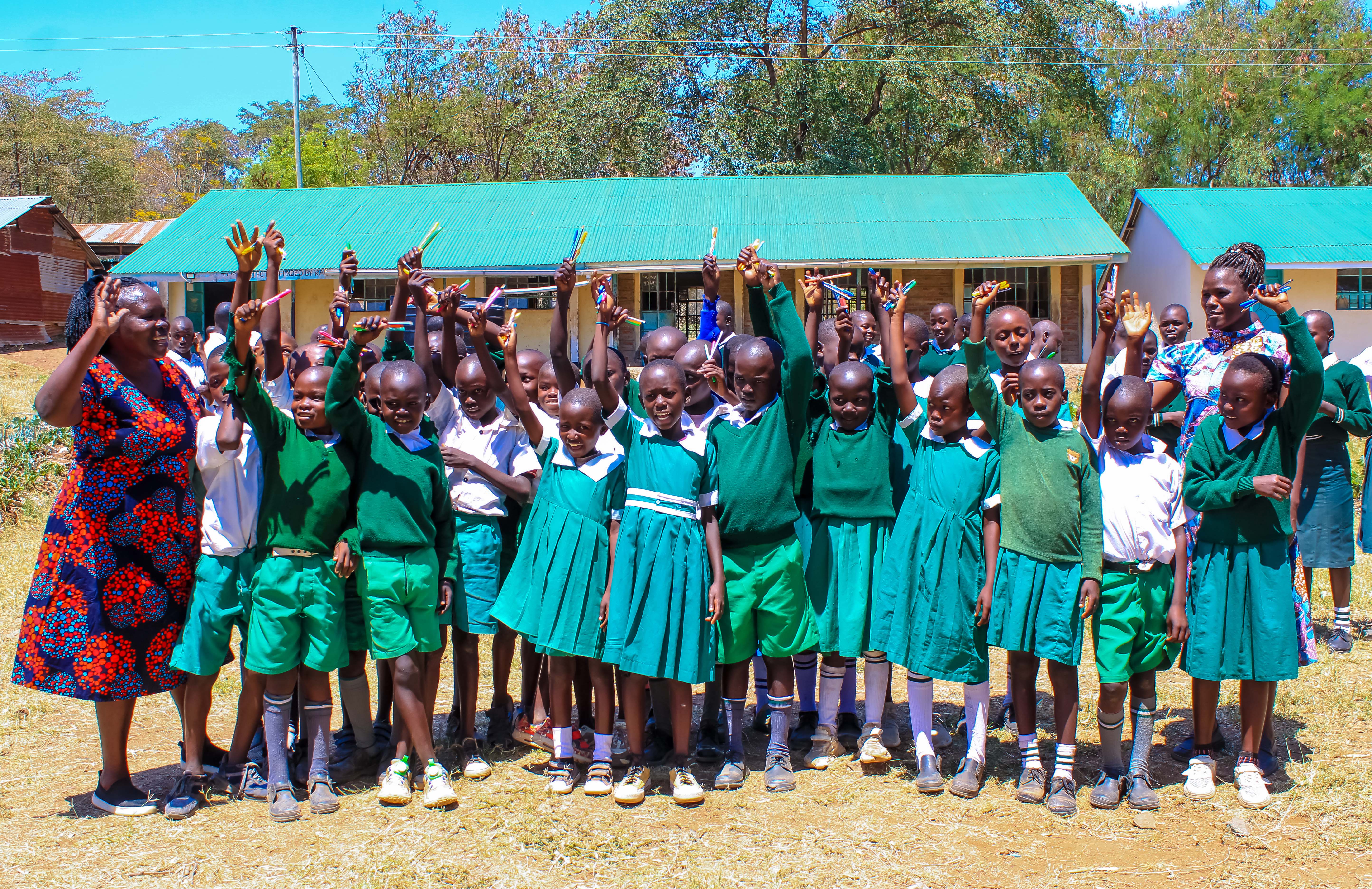 Group photo of the distribution exercise