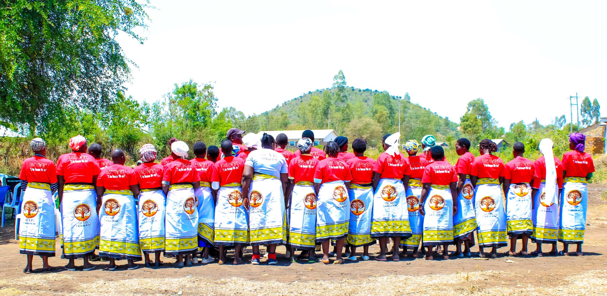 Women's groups together in branded outfits