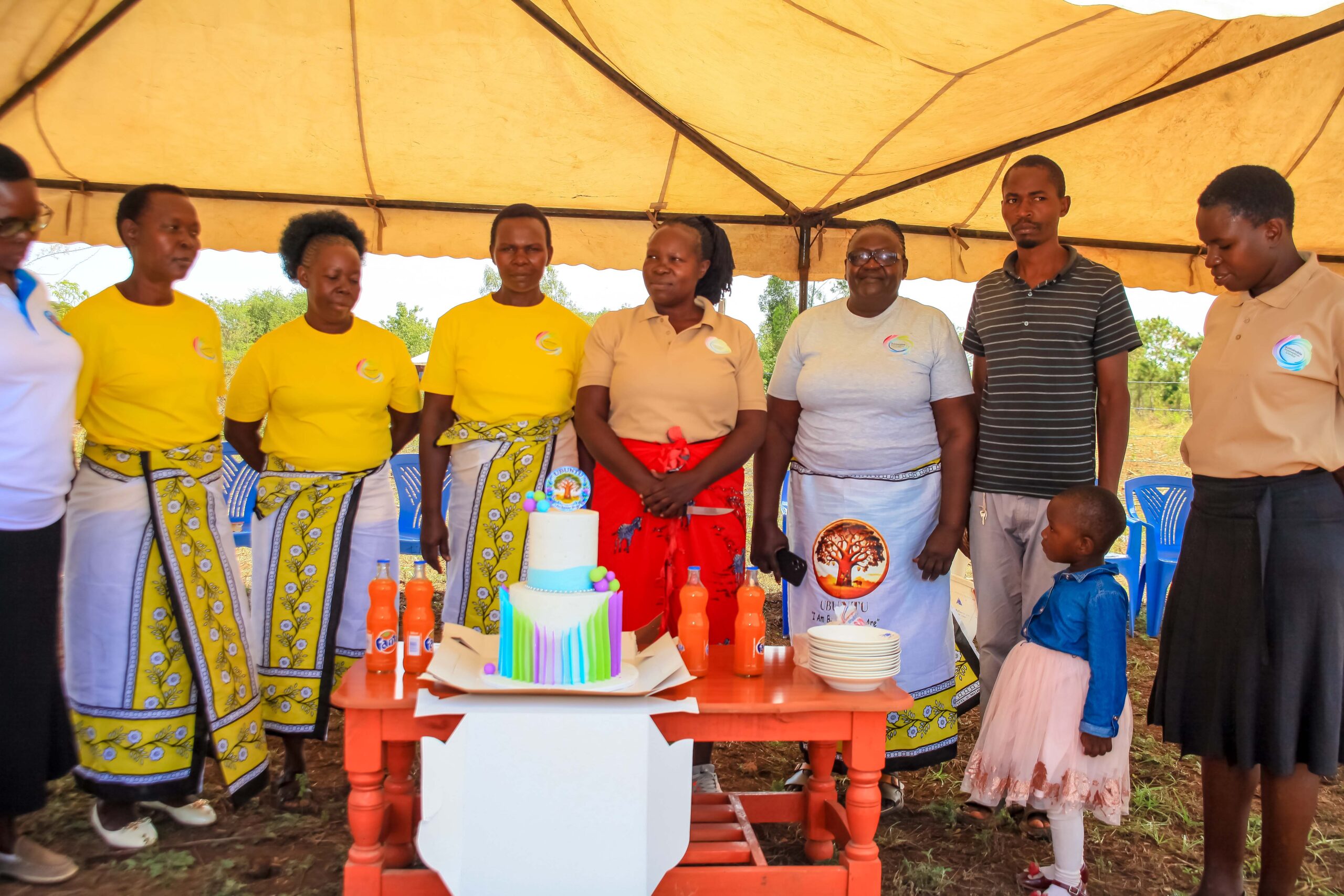 Dignitaries and community members at the Kamanga Village inauguration ceremony